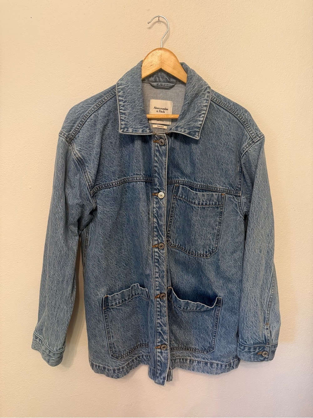 Abercrombie & Fitch Classic Medium Blue Denim Jacket